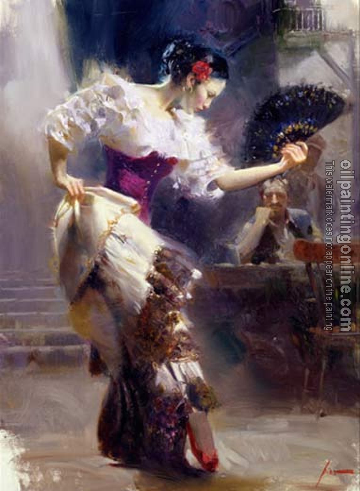 Pino Daeni - Impression oil painting.